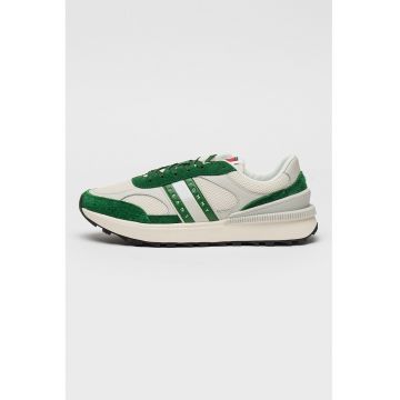Pantofi sport cu insertii din piele intoarsa Pantofi sport cu insertii din piele intoarsa