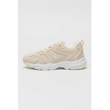 Pantofi sport demi-wedge din piele intoarsa Pantofi sport demi-wedge din piele intoarsa