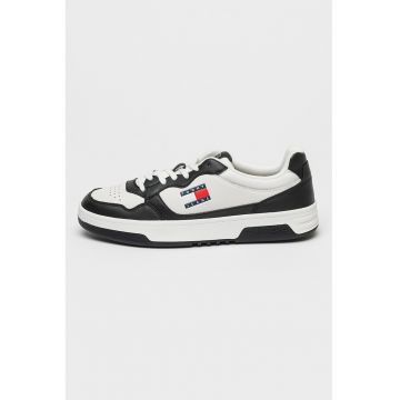 Pantofi sport din piele cu garnituri contrastante Pantofi sport din piele cu garnituri contrastante