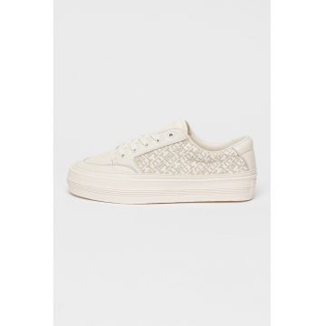 Pantofi sport din piele cu imprimeu logo