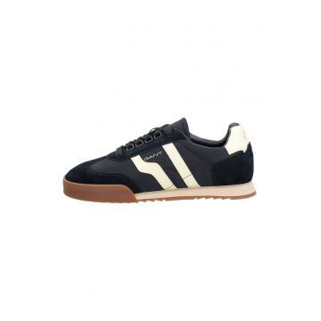 Pantofi sport din piele intoarsa si textil cu logo Baylle Pantofi sport din piele intoarsa si textil cu logo Baylle