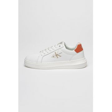Pantofi sport low-cut de piele cu logo Pantofi sport low-cut de piele cu logo