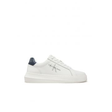 Tenisi barbatesti din piele naturala - Alb