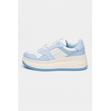 Tenisi din piele cu platforma Retro Tenisi din piele cu platforma Retro