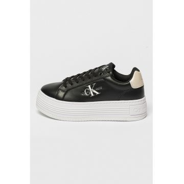 Pantofi sport de piele cu platforma Pantofi sport de piele cu platforma