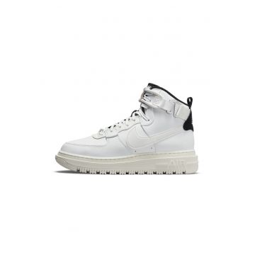 Pantofi sport high-top Air Force 1 de piele si piele ecologica - Alb