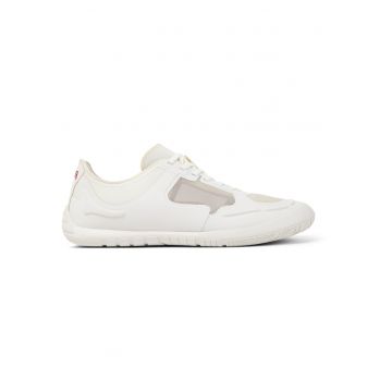 Pantofi sport low-cut cu garnituri din material sintetic - Alb/Gri