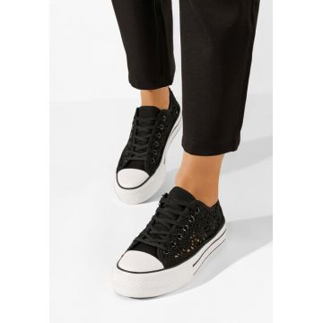 Tenisi casual Floreina negri