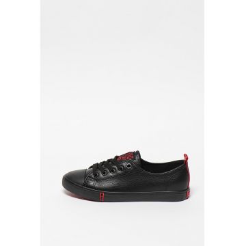 Tenisi de piele ecologica - cu accente contrastante Tenisi de piele ecologica - cu accente contrastante