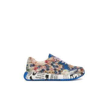 Pantofi sport dama - BURTON 127 -  Piele naturala - Multicolor