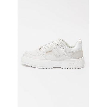 Pantofi sport flatform din piele ecologica cu detaliu logo Rse V2