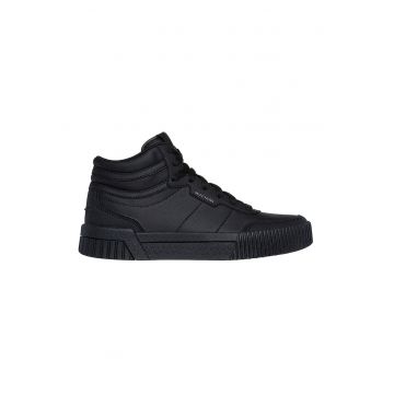 Pantofi sport high-top de piele ecologica