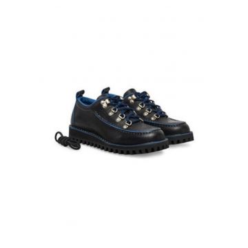 Pantofi unisex  din piele naturala - Negru - Negru