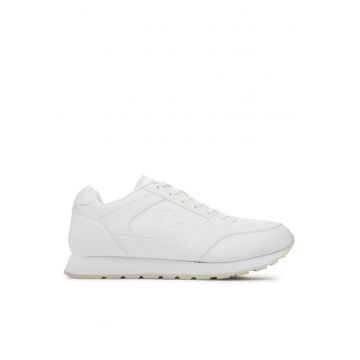Tenisi albi  pentru barbati - fabricati din piele ecologica