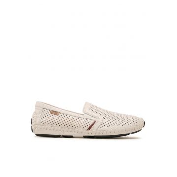 Tenisi barbati -  Piele naturala - Alb