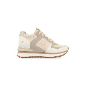 Pantofi sport de piele ecologica cu garnituri texturate Lellig