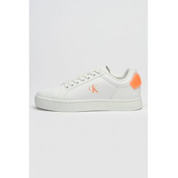 Pantofi sport de piele si piele ecologica cu logo