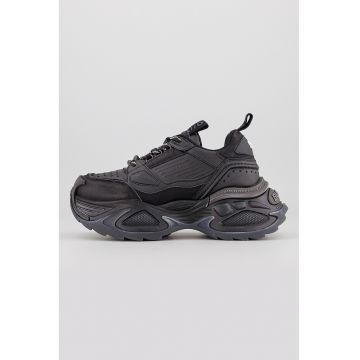 Pantofi sport demiwedge de piele ecologica cu aspect masiv Drive