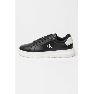 Pantofi sport din piele cu aspect masiv