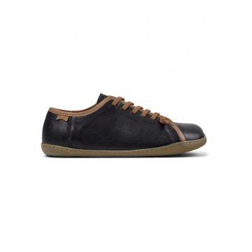 Pantofi sport din piele cu sireturi elastice G3D Peu Cami Twins - Negru