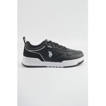 Pantofi sport din piele ecologica cu detaliu logo