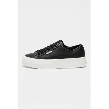 Pantofi sport flatform de piele