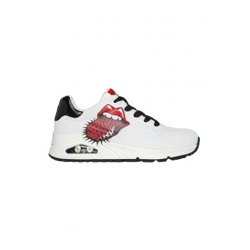 Pantofi sport cu imprimeu Unu-Rolling Stones - Rosu - Alb - Negru