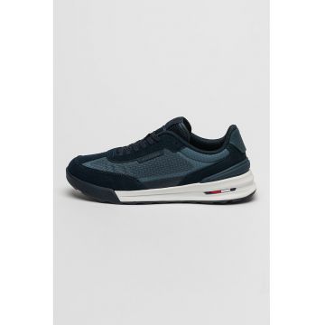 Pantofi sport de material textil cu captuseala de piele intoarsa