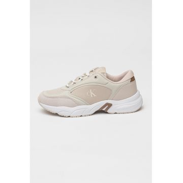 Pantofi sport demiwedge cu logo