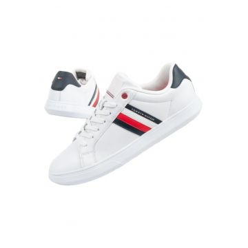 Sneakers barbati -  40% Poliester - 40% Piele naturala - 20% Poliuretan - Alb - 27124