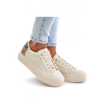 Tenisi dama BIG STAR - izolati - bej - piele ecologica - OO274A454