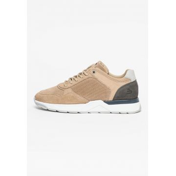 Pantofi sport de piele nabuc si piele intoarsa