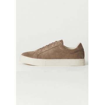 Pantofi sport din piele intoarsa cu talpa contrastanta