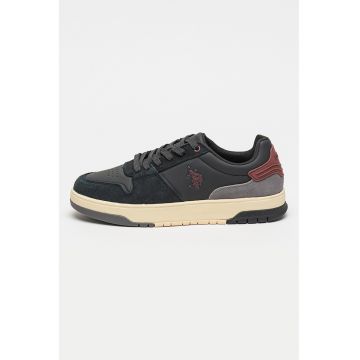 Pantofi sport cu insertii din piele intoarsa