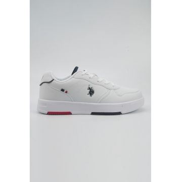 Pantofi sport din piele ecologica cu detaliu logo