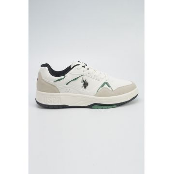 Pantofi sport din piele ecologica cu detaliu logo