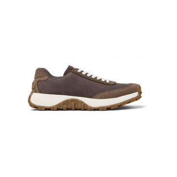 Pantofi sport din piele intoarsa si piele nabuc Drift Trail - Maro