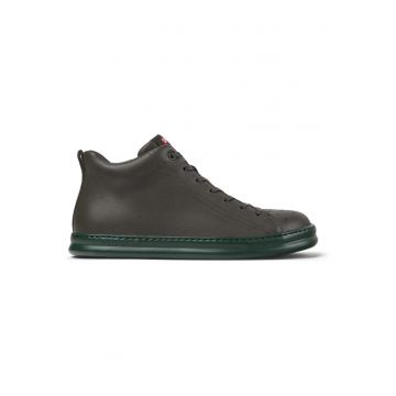 Pantofi sport mid-cut din piele Runner Four 1223 - Gri