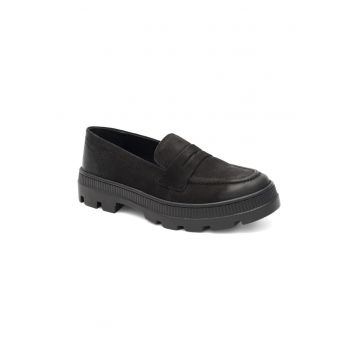 Mocasini dama -  304753 - Piele nabuc - Negru