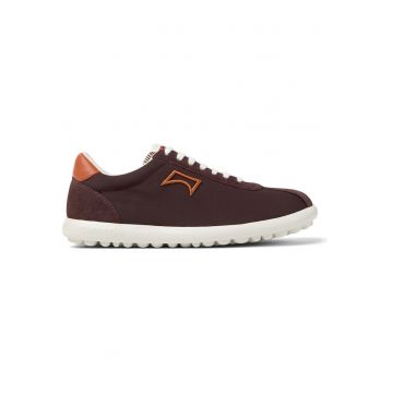 Pantofi sport cu insertii din piele intoarsa Pleotas - Visiniu
