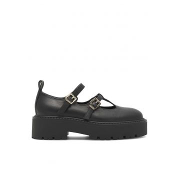 Pantofi sport dama  din piele naturala - culoare negru