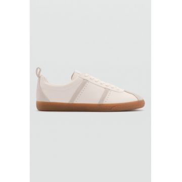 Pantofi sport din piele si piele ecologica cu detalii perforate