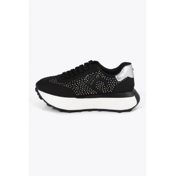 Pantofi sport flatform cu aplicatii de strasuri