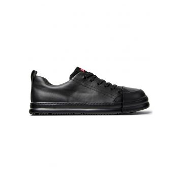 Pantofi sport low-cut de piele Junction Runner - Negru/Rosu vermillion