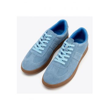 Tenisi barbati -  piele intoarsa - albastru