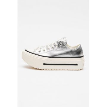Tenisi cu talpa flatform Chuck Taylor All Star Lift Double Stack