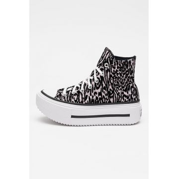 Tenisi mid-cut cu talpa flatform Lift Double Stack