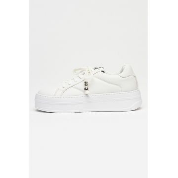 Pantofi sport flatform de piele