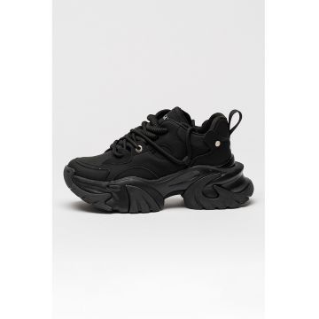 Pantofi sport low-cut din piele cu talpa masiva