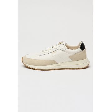 Pantofi sport Vinston de piele cu garnituri de piele intoarsa